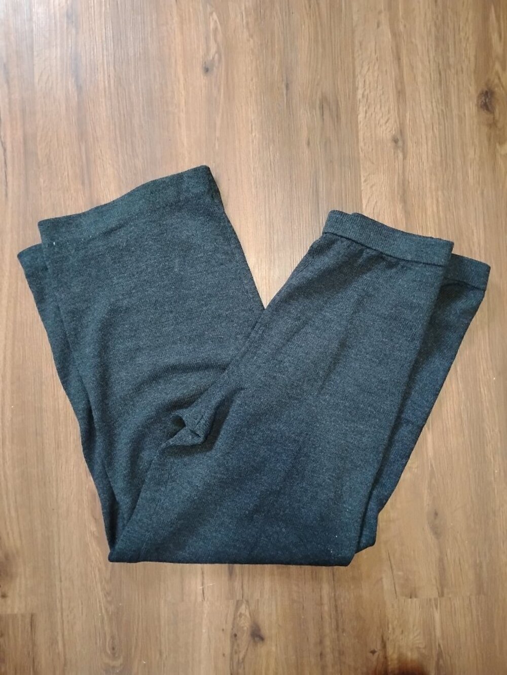 St. John Collection Marie Gray Santana Knit Pants Wool Blend